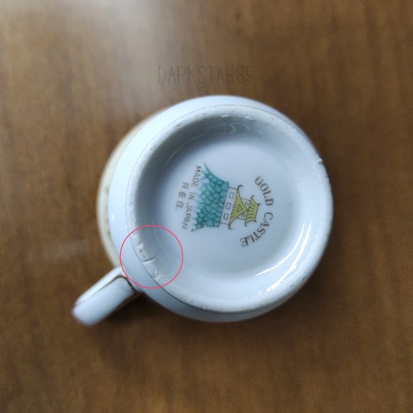 Vintage Gold Castle Made in Japan Floral Demitasse Teacup and Saucer - Picture 4 of 9